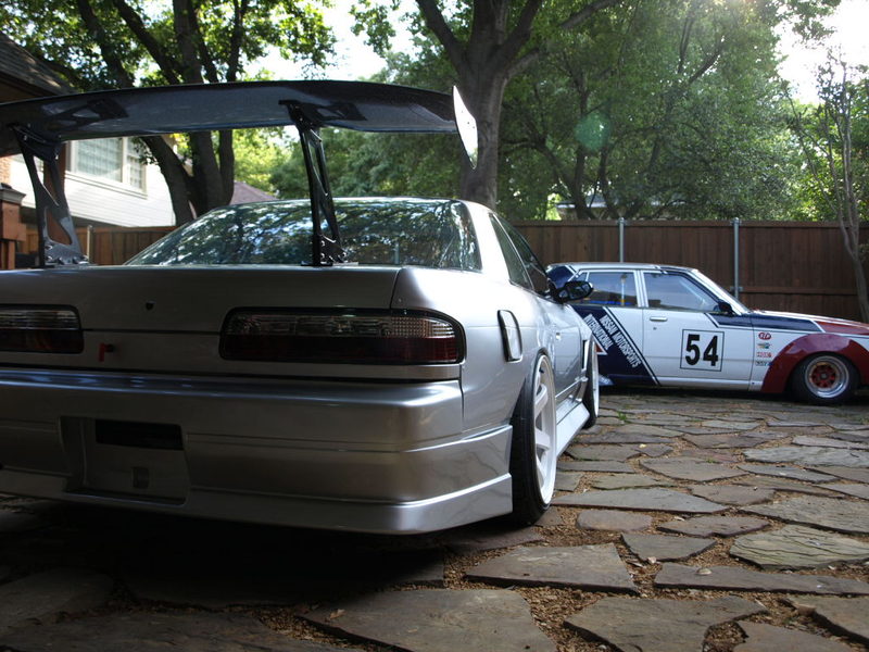 photo 6 Nissan S13 custom wheels Rays Engineering Volk Racing TE37 17x9.0, ET 0, tire size 235/40 R17. 18x10.5 ET-10 245/40 R18