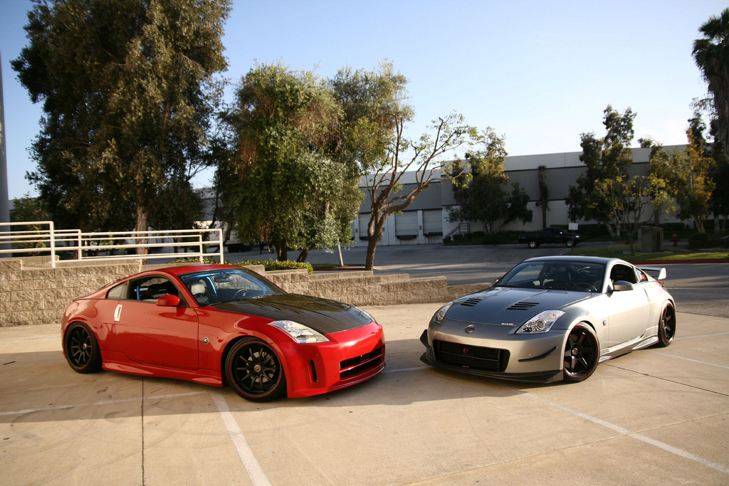 photo 4 Nissan 350Z custom wheels Rays Engineering Volk Racing CE28 19x9.5, ET +17, tire size 245/35 R19. 19x10.5 ET+7 275/30 R19