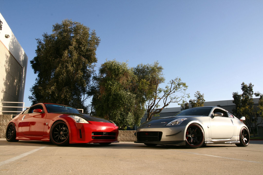 photo 5 Nissan 350Z custom wheels Rays Engineering Volk Racing CE28 19x9.5, ET +17, tire size 245/35 R19. 19x10.5 ET+7 275/30 R19