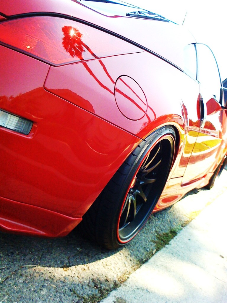 photo 7 Nissan 350Z custom wheels Rays Engineering Volk Racing CE28 19x9.5, ET +17, tire size 245/35 R19. 19x10.5 ET+7 275/30 R19