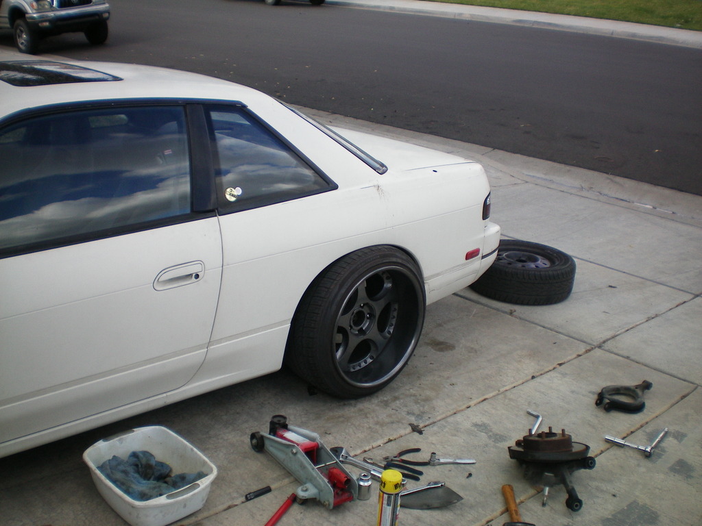 photo 4 Nissan S13 custom wheels Work Wheels Euroline Stitch 18x10.0, ET -6, tire size 225/35 R18. 18x12.0 ET-7 265/35 R18