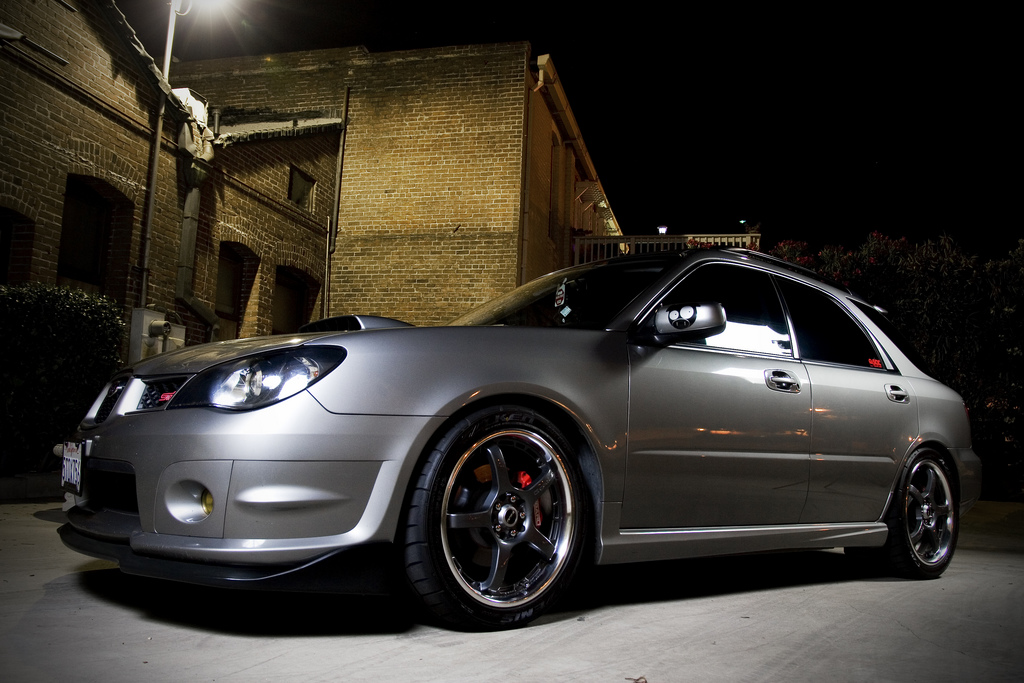 photo 2 Subaru Impreza WRX custom wheels Rays Engineering G-games 77W Vaio 18x7.5, ET +48, tire size 235/40 R18. x ET 