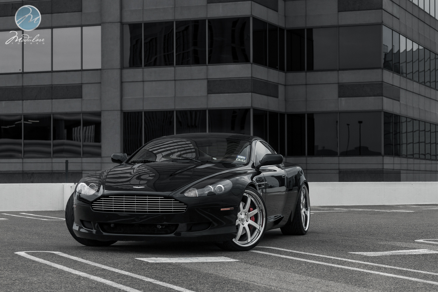 photo 10 Aston Martin DB9 custom wheels Modulare  M28  21x9.0, ET , tire size 255/30 R21. 21x10.5 ET 295/25 R21