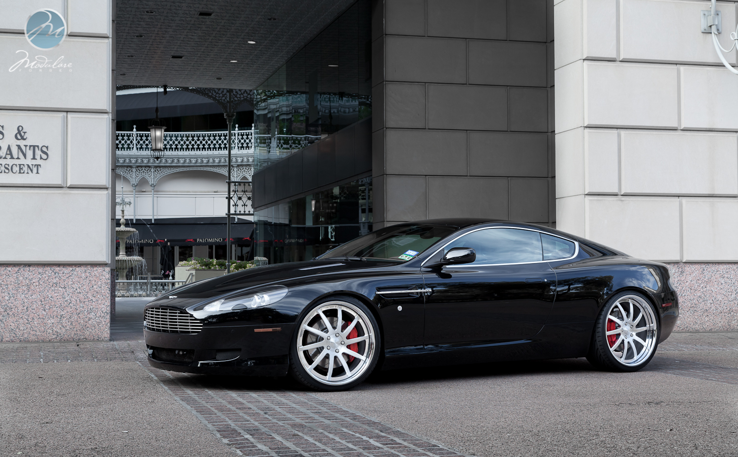 photo 2 Aston Martin DB9 custom wheels Modulare H9 21x9.0, ET , tire size 255/30 R21. 21x10.5 ET 295/25 R21