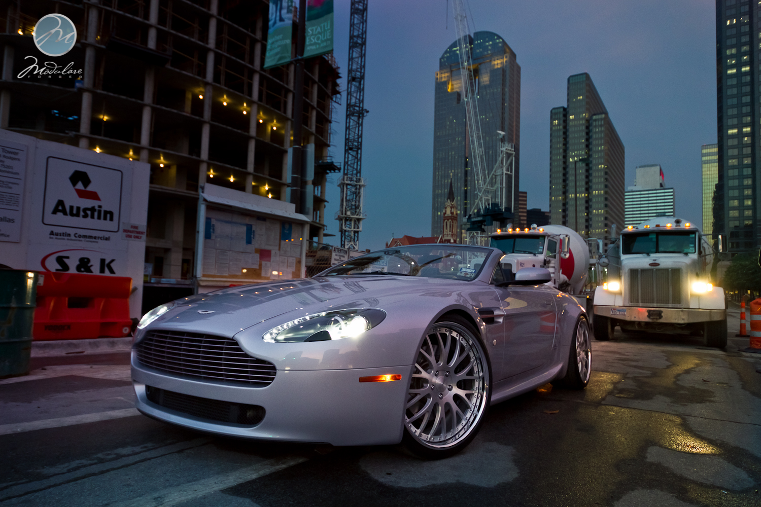 photo 16 Aston Martin V8 Vantage custom wheels Modulare  M24 3 21x9.0, ET , tire size 255/30 R21. 21x10.5 ET 295/25 R21