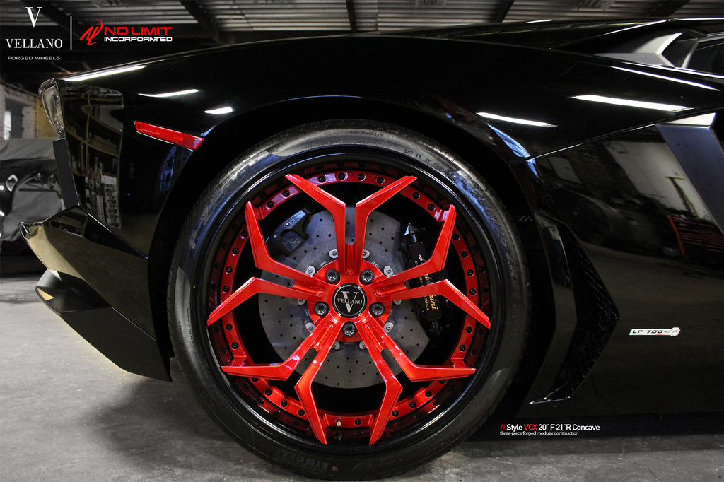 photo 5 Lamborghini Aventador custom wheels Vellano VCX 20x, ET , tire size X R20. 21x ET