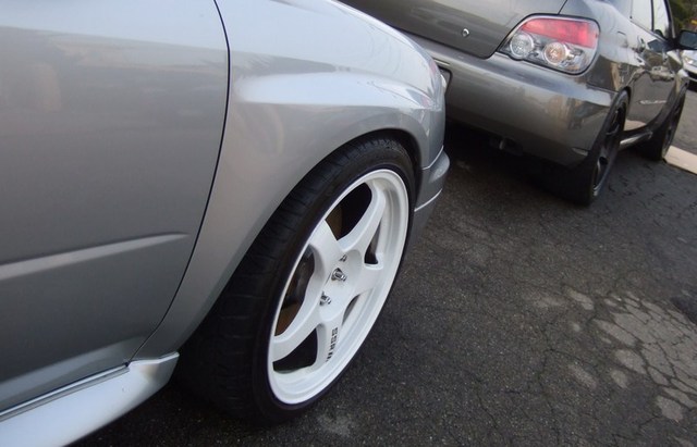 photo 3 Subaru Impreza WRX STi custom wheels SSR GT2 18x8.5, ET +23, tire size 225/40 R18. x ET