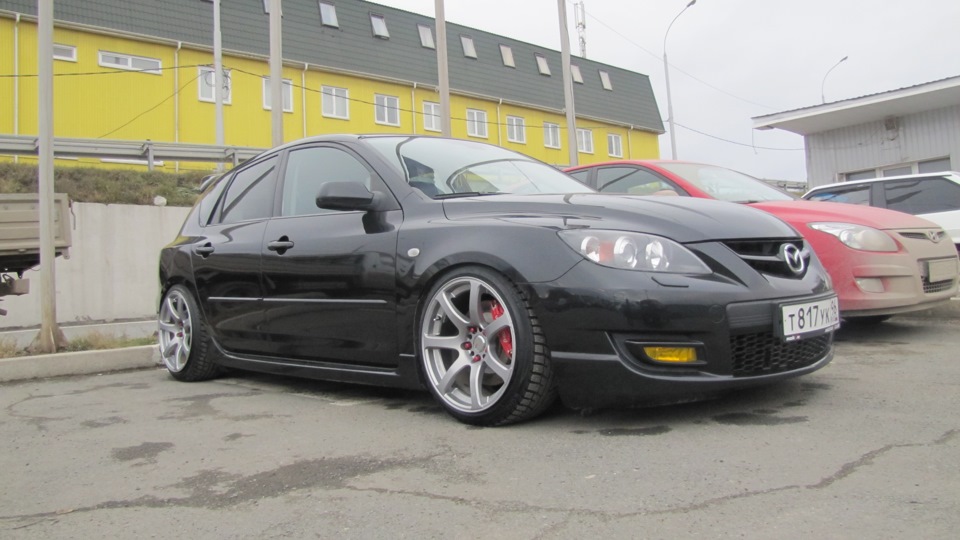 photo 1 Mazda MAZDASPEED3 custom wheels Work  XT7  18x9.5, ET +38, tire size 225/40 R18. x ET 