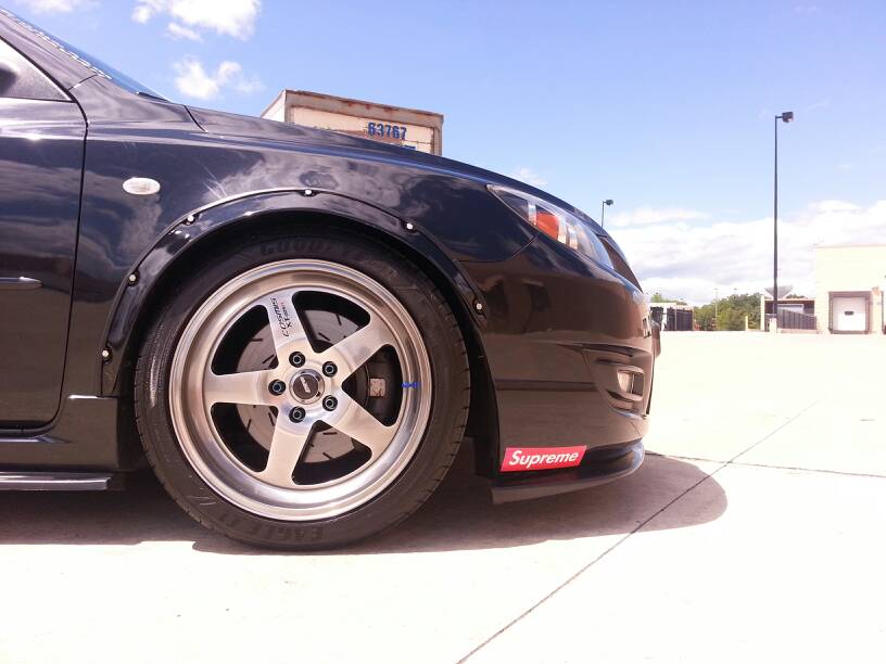 photo 1 Mazda MAZDASPEED3 custom wheels Cosmis Racing XT005R  18x9.0, ET +25, tire size 245/40 R18. x ET 