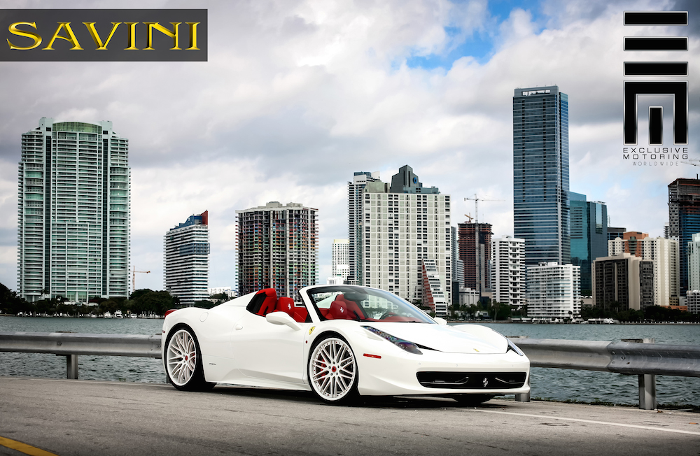 photo 9 Ferrari 458 Spider custom wheels Savini SV25-C 21x9.0, ET , tire size 255/30 R21. 22x12.0 ET 335/25 R22