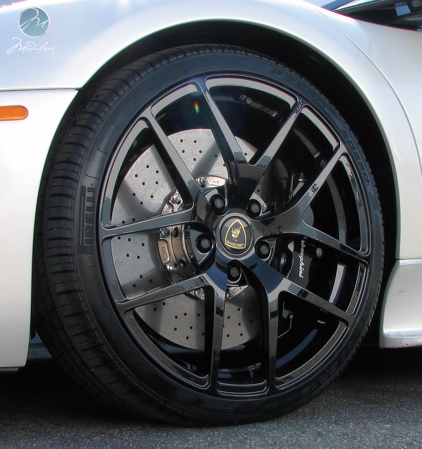 photo 1 Lamborghini Murcielago custom wheels Modulare  B18 gloss 19x8.5, ET , tire size X R19. 20x13.0 ET 