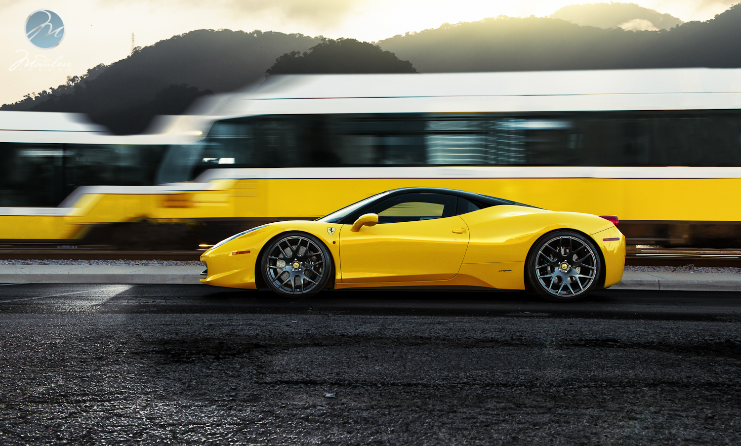 photo 2 Ferrari 458 Italia custom wheels Modulare B1 21x9.0, ET , tire size 255/30 R21. 22x12.0 ET 315/25 R22
