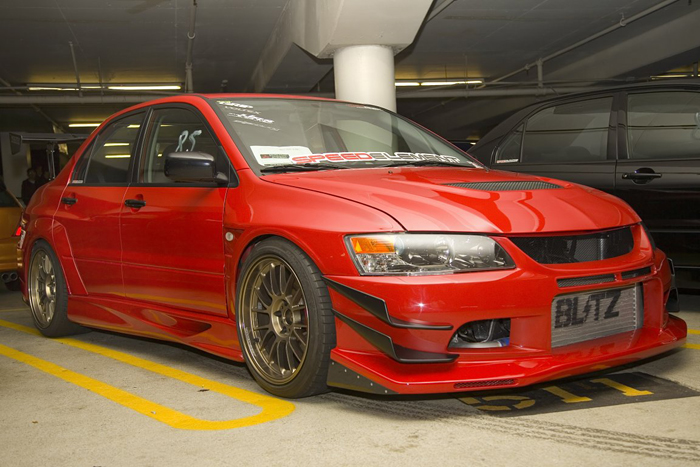 photo 1 Mitsubishi Lancer Evolution custom wheels Rays Engineering Volk Racing SE37K 18x10.5, ET +15, tire size 265/35 R18. x ET 
