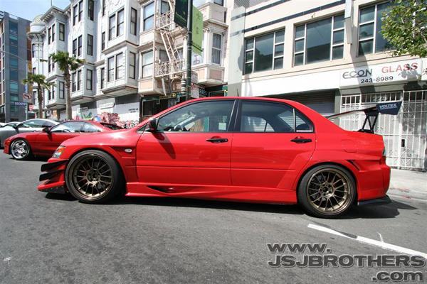 photo 6 Mitsubishi Lancer Evolution custom wheels Rays Engineering Volk Racing SE37K 18x10.5, ET +15, tire size 265/35 R18. x ET 