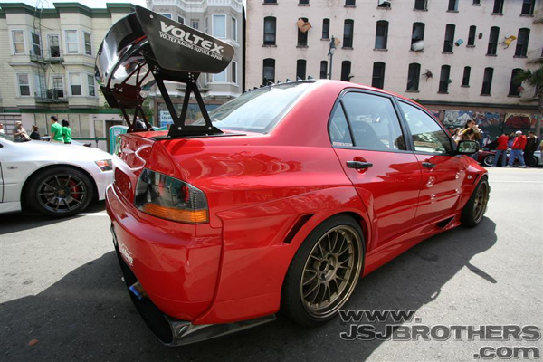 photo 8 Mitsubishi Lancer Evolution custom wheels Rays Engineering Volk Racing SE37K 18x10.5, ET +15, tire size 265/35 R18. x ET 