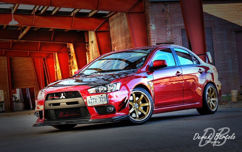 photo 5 Mitsubishi Lancer Evolution custom wheels Greddy Gullflame Gravity 18x9.5, ET +15, tire size 265/35 R18. x ET 