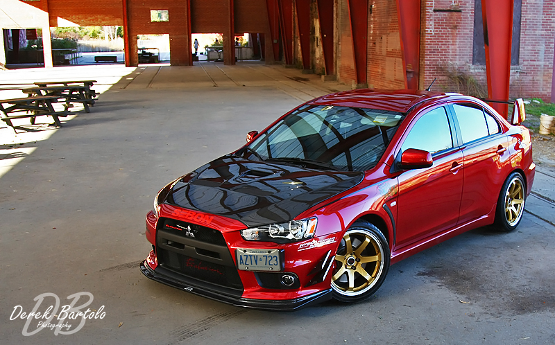 photo 6 Mitsubishi Lancer Evolution custom wheels Greddy Gullflame Gravity 18x9.5, ET +15, tire size 265/35 R18. x ET 