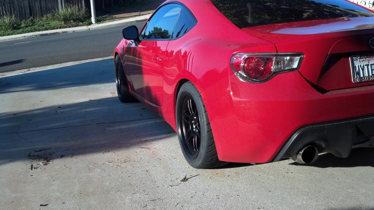 photo 1 Scion FR-S custom wheels Enkei RPF1 17x9.0, ET +35, tire size 245/40 R17. x ET 