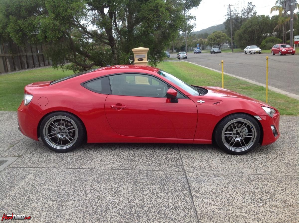photo 2 Scion FR-S custom wheels Enkei RPF1 18x9.5, ET +38, tire size 235/40 R18. x ET 255/35 R