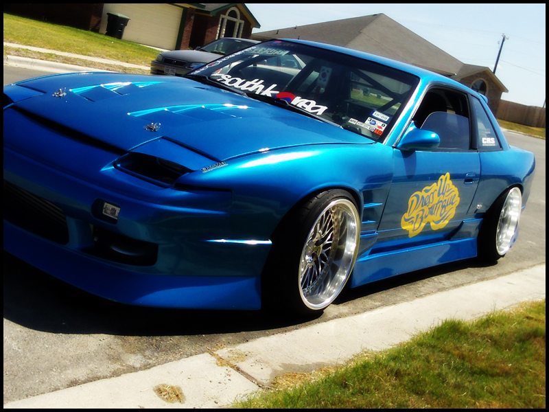 photo 12 Nissan S13 custom wheels WORK Bersaglio Mesh 18x10.0, ET -30, tire size 225/35 R18. 18x12.0 ET-17 265/35 R18