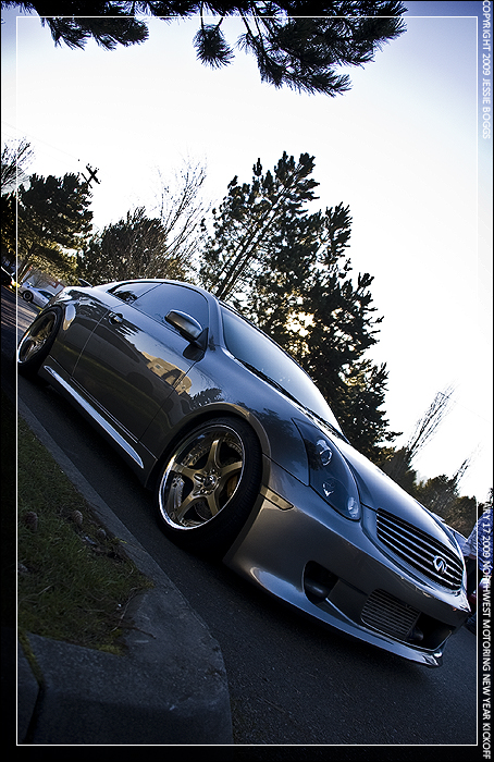 photo 4 Infiniti G35 custom wheels Rays Engineering Volk Racing SF-Challenge 19x9.5, ET +15, tire size 255/35 R19. 19x10.5 ET+23 285/35 R19