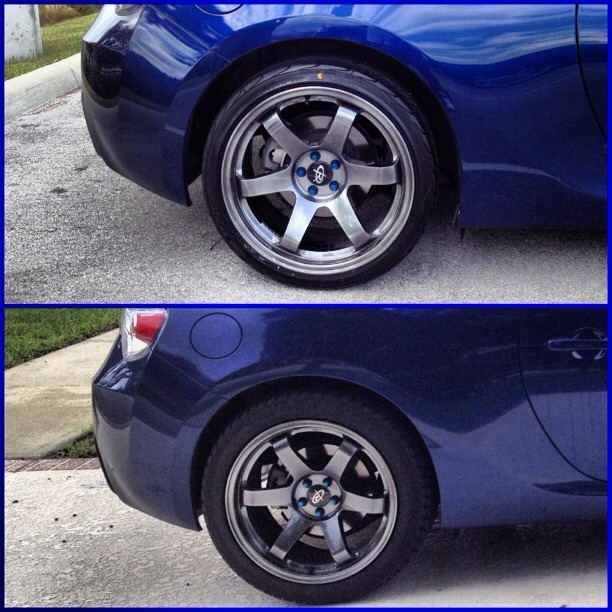 photo 1 Scion FR-S custom wheels Rota Grid 18x8.5, ET +44, tire size 225/40 R18. 18x9.5 ET+38 245/35 R18
