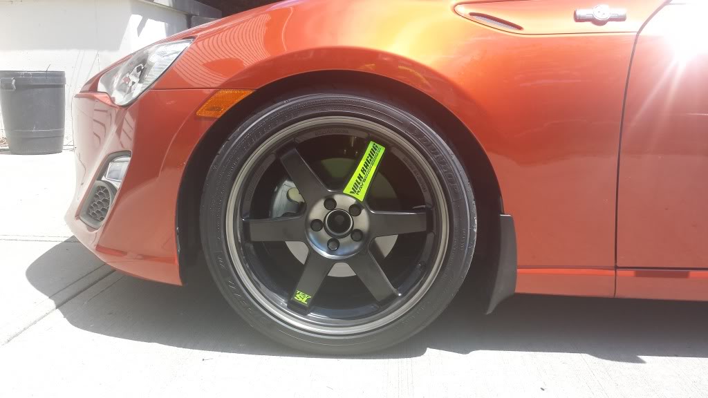 photo 1 Scion FR-S custom wheels Volk Racing TE37SL Black Edition 18x9.0, ET +45, tire size 255/35 R18. x ET 