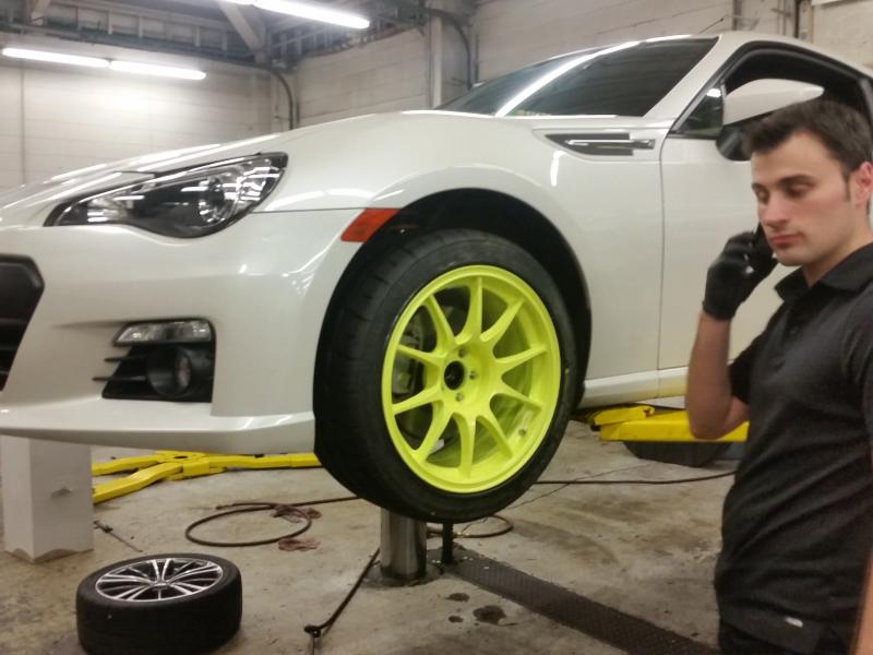 photo 1 Subaru BRZ custom wheels WedsSport TC105N 17x9.0, ET +35, tire size 245/40 R17. x ET 