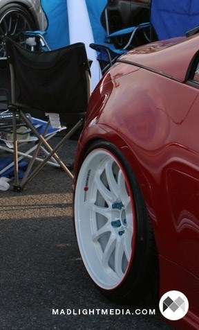 photo 9 Nissan 350Z custom wheels Rays Engineering Volk Racing CE28 19x9.5, ET +7, tire size 225/35 R19. 19x10.5 ET-3 245/35 R19