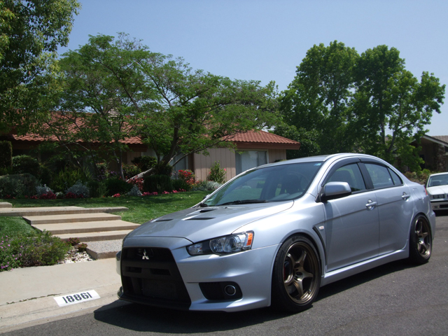 photo 2 Mitsubishi Lancer Evolution custom wheels 5zigen FN01RC 18x9.5, ET +12, tire size 255/40 R18. x ET