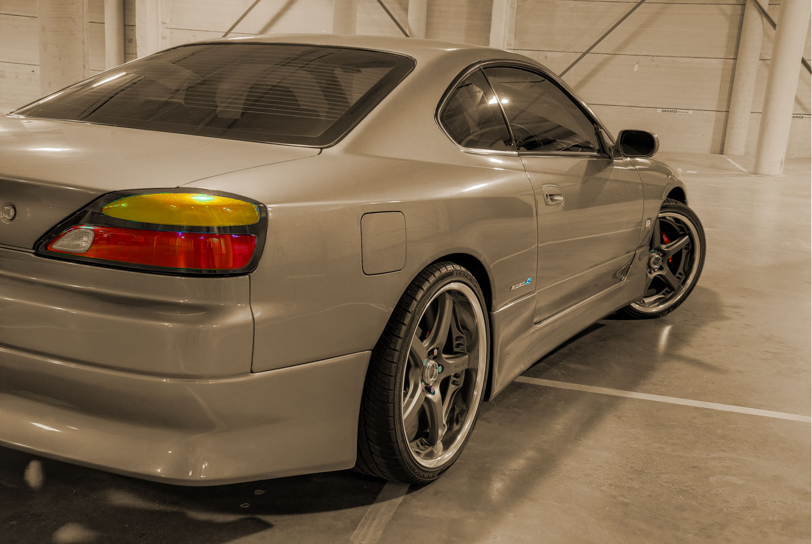 photo 2 Nissan S15 custom wheels RAYS GTS - Disc A 19x8.5, ET +24, tire size 235/35 R19. 19x9.5 ET+37 265/30 R19