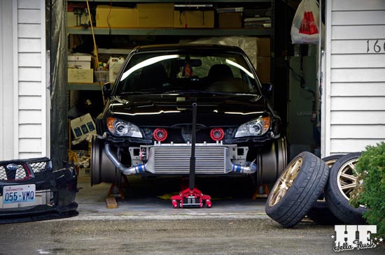 photo 4 Subaru Impreza WRX custom wheels Work Emotion XD-9 18x10.0, ET +18, tire size 225/40 R18. x ET 