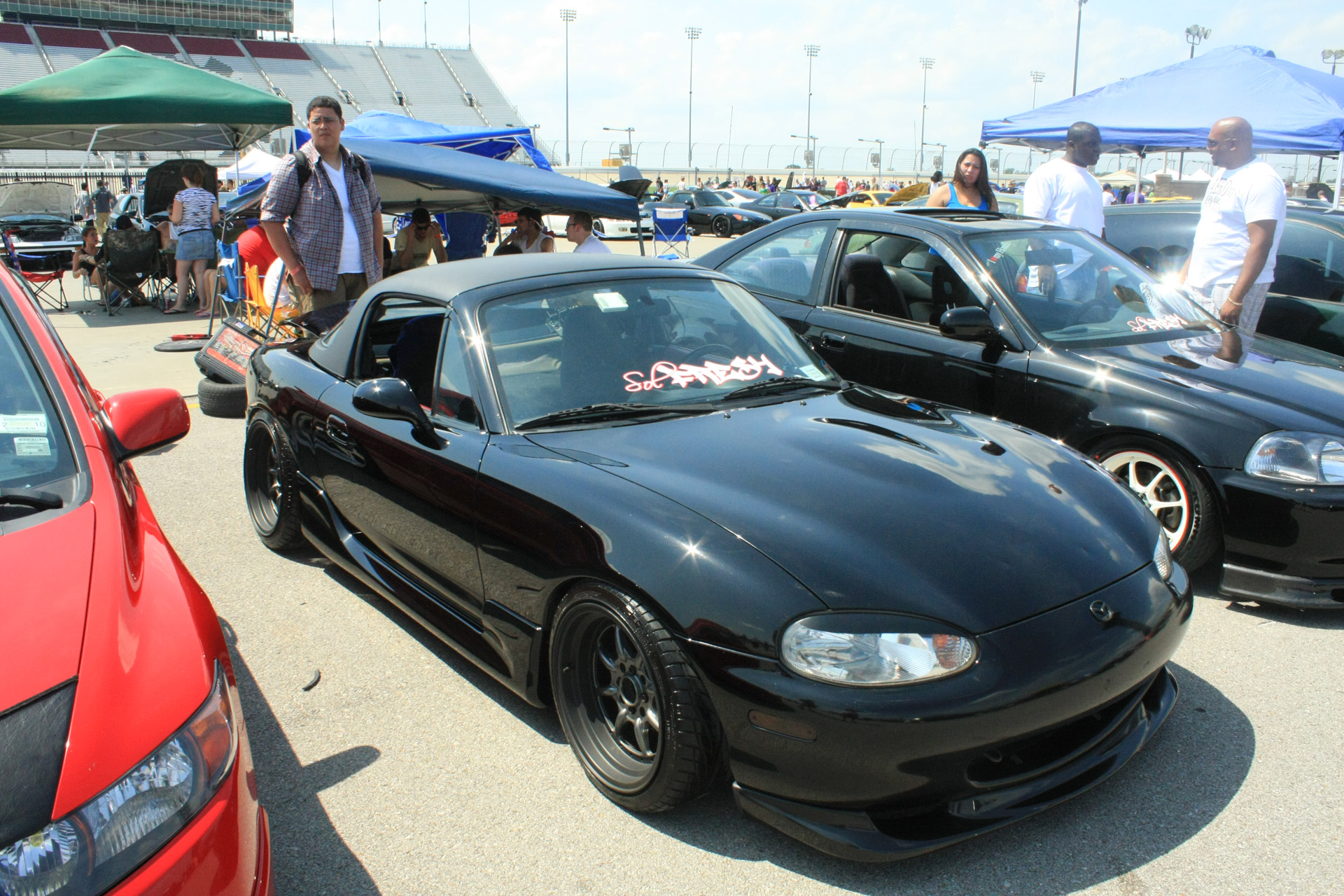 photo 4 Mazda MX-5 Miata custom wheels Sportmax 002 16x8.0, ET 0, tire size 205/40 R16. x ET 