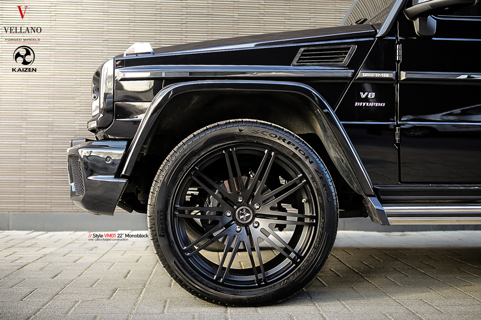 photo 1 Mercedes-Benz G-Class custom wheels Vellano VM01 22x, ET , tire size 305/20 R22. x ET 