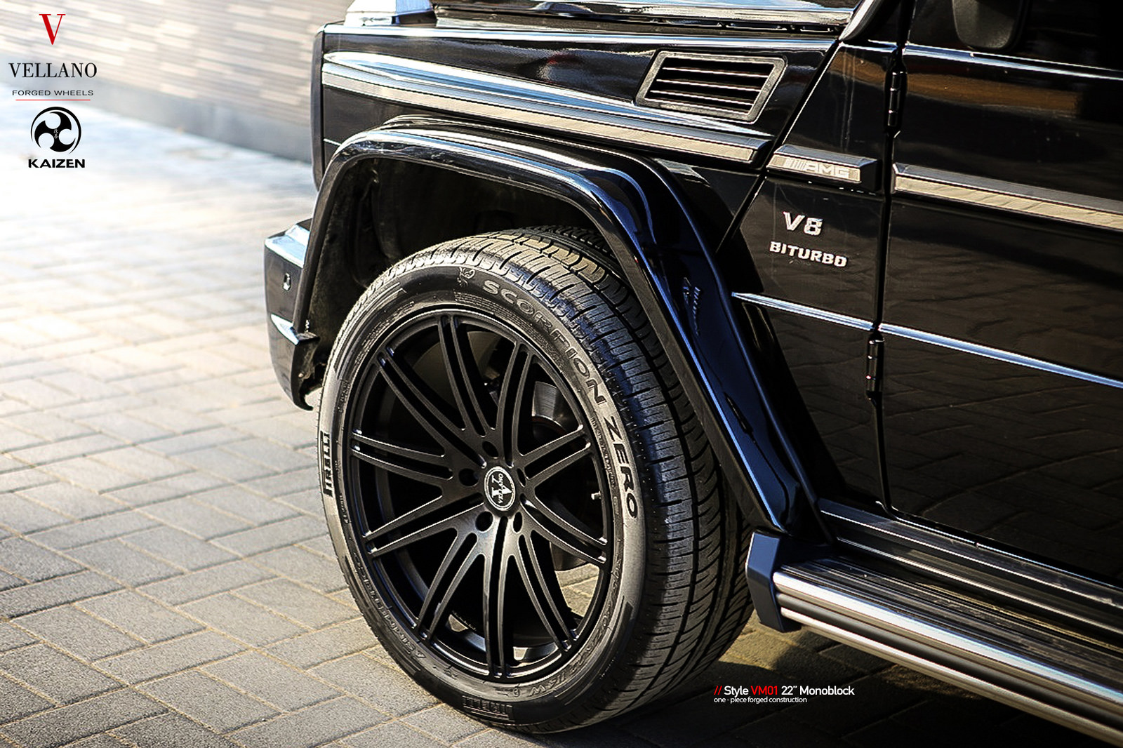 photo 3 Mercedes-Benz G-Class custom wheels Vellano VM01 22x, ET , tire size 305/20 R22. x ET 