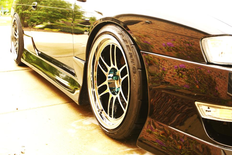 photo 6 Nissan S14 custom wheels Enkei RPF1 18x9.5, ET +15, tire size 225/40 R18. 18x10.5 ET+15 245/40 R18