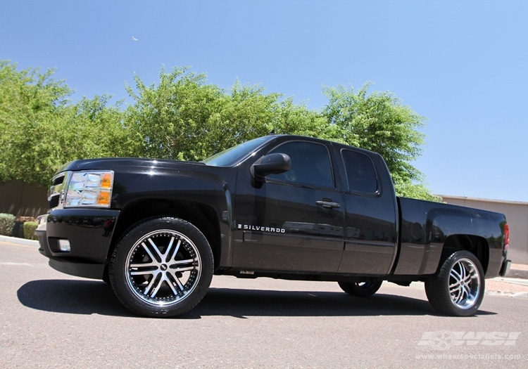 photo 1 Chevrolet Silverado 1500 custom wheels Avenue  A607 22x, ET , tire size X R22. x ET 